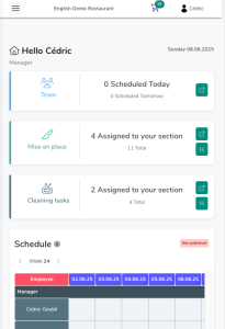 F&B Checkmate dashboard